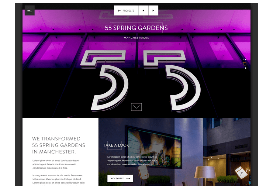 Teramangos created the website for construction company ARCO to present their services